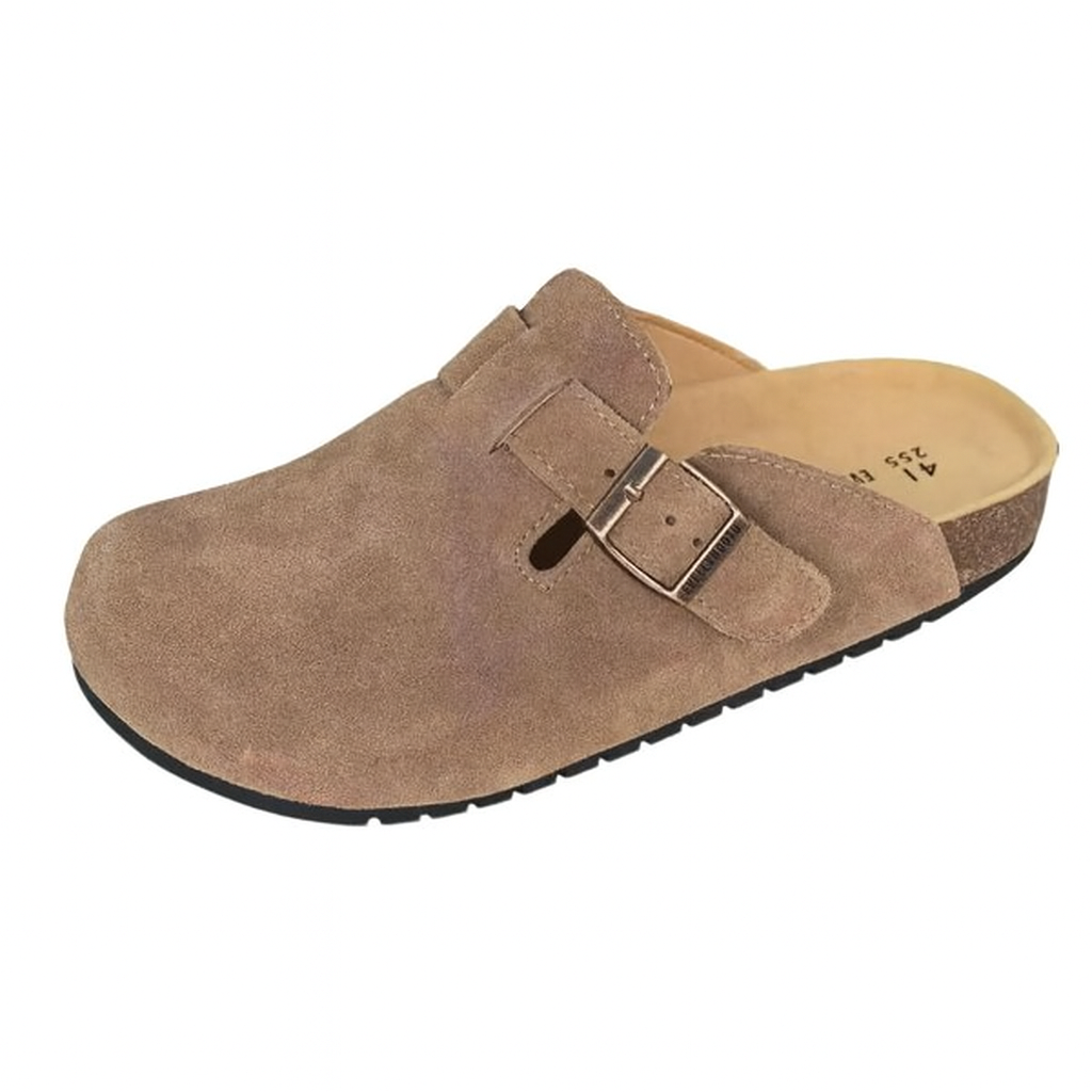 Suede Buckle Comfort Clogs – Soft Slip-On Footwear for Everyday Wear | The Clog House™