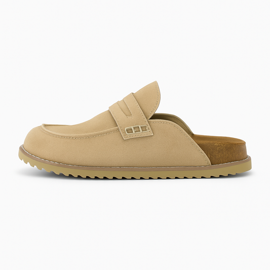 Suede Loafer Clog – Casual Slip-On with Cork Sole | The Clog House™